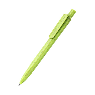 Ручка из биоразлагаемой пшеничной соломы Melanie, зеленая (Зеленый)