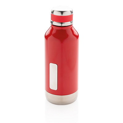 Герметичная вакуумная бутылка с шильдиком (Красный;)