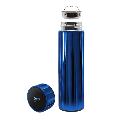 Термос Reactor гальванический c датчиком температуры  (синий)