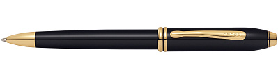 Шариковая ручка Cross Townsend. Цвет - черный. (Черный)