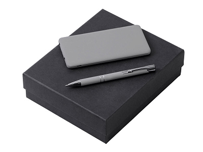 Подарочный набор Color it с металлической ручкой и повербанком (Серый)