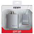 Подарочный набор ZIPPO: фляжка 89 мл и зажигалка, латунь/сталь, серебристый, в коробке с подвесом - Фото 1