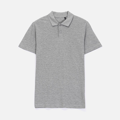 Рубашка поло унисекс Pulse, голубая (Серый меланж)