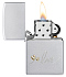 Зажигалка ZIPPO Love Design с покрытием Satin Chrome, латунь/сталь, серебристая, 38x13x57 мм - Фото 3