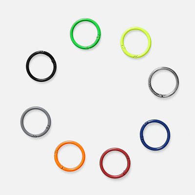 Карабин-кольцо Claus, L, желтый неон