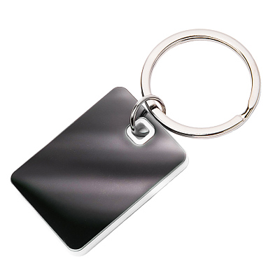 Брелок TONER TONED; 4 x 2,95 x 0,38 см; белый; металл/пластик (Черный, белый)