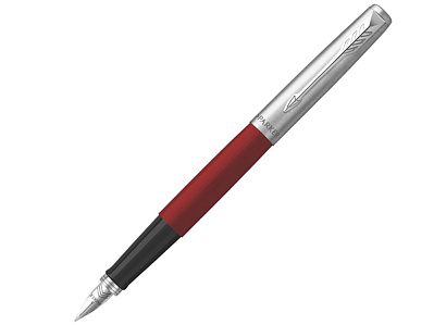 Ручка перьевая Parker Jotter, F (Красный, серебристый, черный)