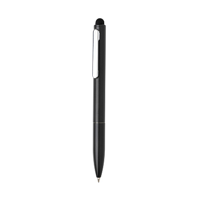 Ручка-стилус Kymi из переработанного алюминия RCS (Черный;)