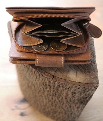 Бумажник женский KLONDIKE «Kitty», натуральная кожа в светло-коричневом цвете, 9 х 12,5 х 3 см