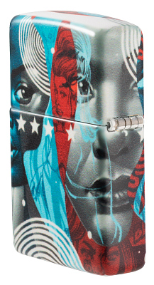 Зажигалка Zippo Tristan Eaton с покрытием White Matte, латунь/сталь, разноцветная, 38x13x57 мм