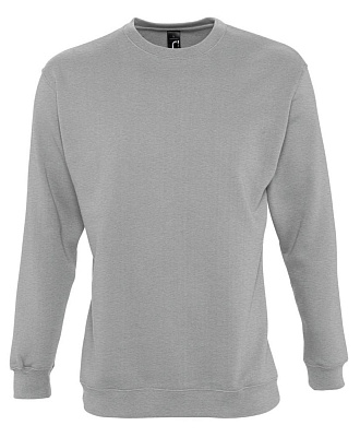 Толстовка New Supreme 280, темно-синяя (navy) (Серый меланж)