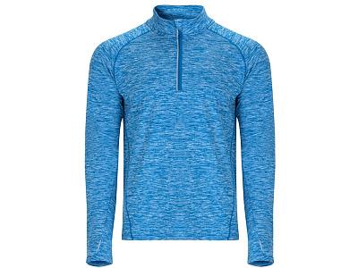 Толстовка с воротом на молнии Melbourne мужская (Меланжевый королевский синий)