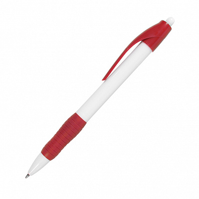 Ручка шариковая с грипом N4 (Белый, красный)