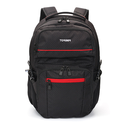 Рюкзак TORBER XPLOR с отделением для ноутбука 15", чёрный, полиэстер, 49 х 34,5 х 18,5 см (Черный)