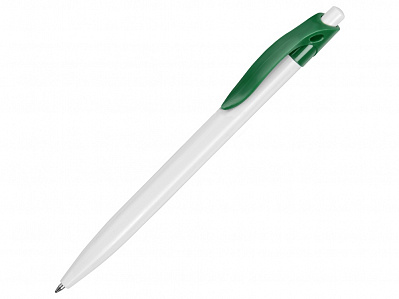 Ручка пластиковая шариковая Какаду (Белый/зеленый)