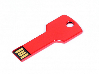 USB 2.0- флешка на 16 Гб в виде ключа (Красный)
