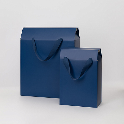 Подарочная коробка-пакет универсальная малая, синяя