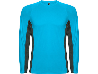 Футболка с длинным рукавом Shanghai мужская (Бирюзовый/графитовый)