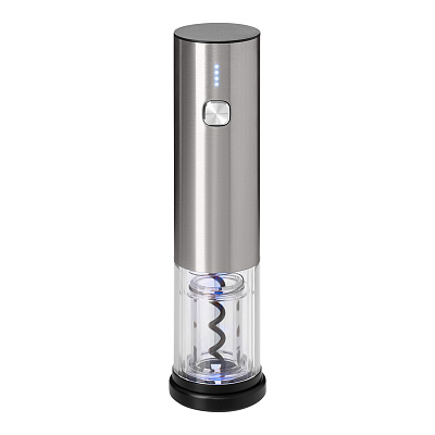 Набор для вина с электрическим штопором Винтаро (Vintaro), серебряный