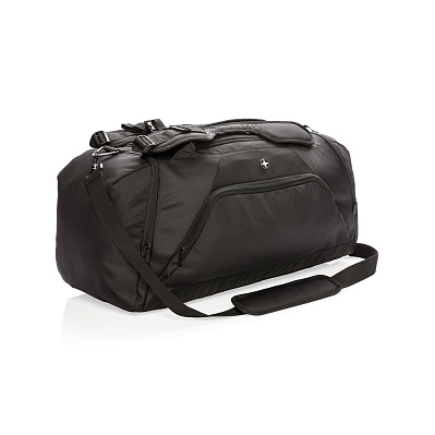 Спортивная сумка-рюкзак Swiss peak с защитой от считывания данных RFID (Черный;)