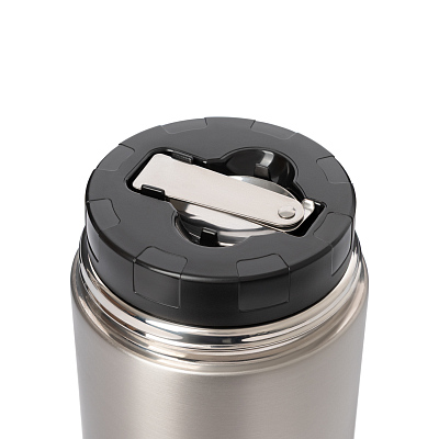 Термос для еды Бенто, серебряный