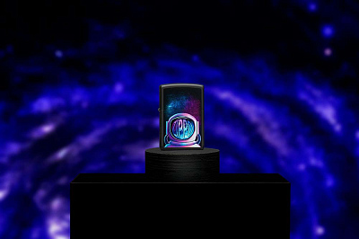 Зажигалка ZIPPO Astronaut с покрытием Black Matte, латунь/сталь, чёрная, матовая, 38x13x57 мм