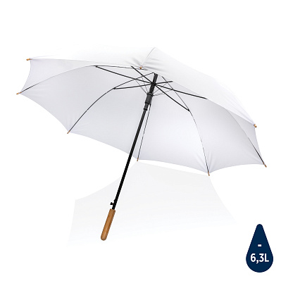 Плотный зонт Impact из RPET AWARE™ с автоматическим открыванием, d120 см (Белый;)
