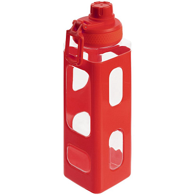 Бутылка для воды Square Fair, красная (Красный)