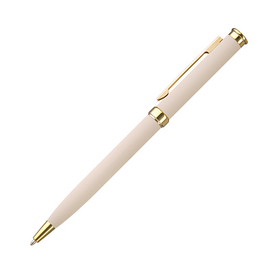 Шариковая ручка Benua, бежевая/позолота (Бежевый)