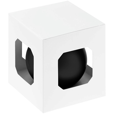 Елочный шар Finery Matt, 8 см, матовый черный