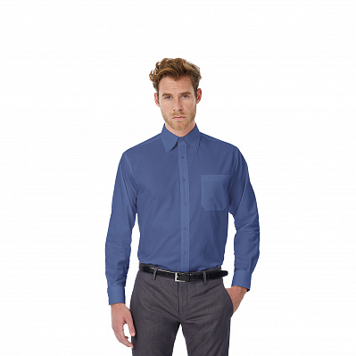 Рубашка мужская с длинным рукавом Oxford LSL/men  (Синий)