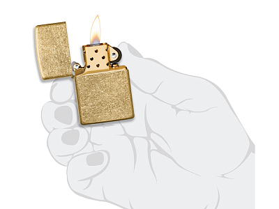 Зажигалка ZIPPO Classic с покрытием Tumbled Brass