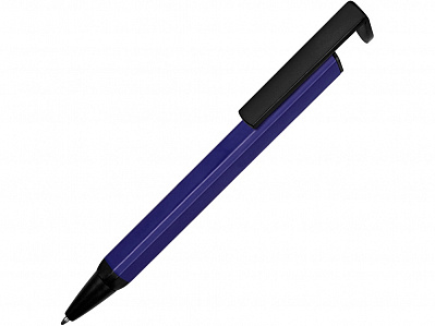 Ручка-подставка металлическая Кипер Q (Синий/черный)