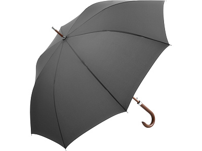 Зонт-трость Dandy с деревянной ручкой (Серый)