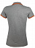 Рубашка поло женская Pasadena Women 200 с контрастной отделкой, серый меланж c оранжевым - Фото 2