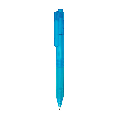 Ручка X9 с матовым корпусом и силиконовым грипом (Синий;)