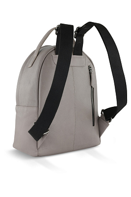 Рюкзак женский BUGATTI Bella, бежевый, воловья кожа/полиэстер, 24,5х12х27 см