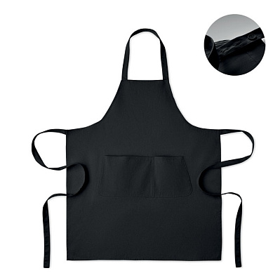 Organic cotton apron 240 gr/m² (Чёрный)