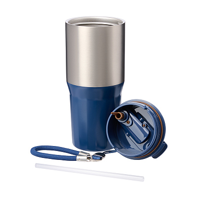 Термокружка вакуумная Авеню (Avenue), синяя