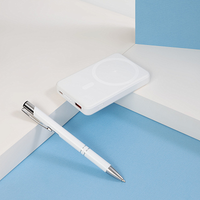 Шариковая ручка Альфа (Alpha), белая