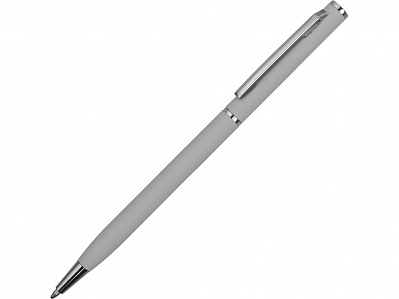 Ручка металлическая шариковая Атриум софт-тач (Серый/серебристый)