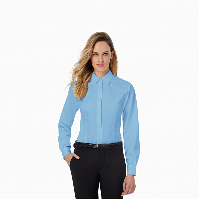 Рубашка женская с длинным рукавом LSL/women  (Корпоративный голубой)