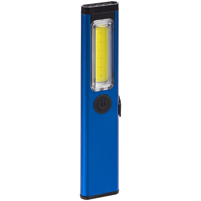 Фонарик-факел аккумуляторный Wallis с магнитом  (Синий)