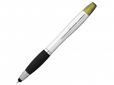 Ручка-стилус шариковая Nash с маркером (Черный/серебристый)