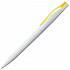 Ручка шариковая Pin, белая с желтым - Фото 2