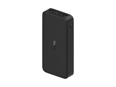 Внешний аккумулятор Redmi 18W Fast Charge Power Bank, 20000 мАч (Чёрный)