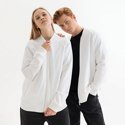 Толстовка на молнии, унисекс Торрес (Torres) белая (Белый)