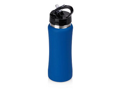 Бутылка для воды Bottle C1, soft touch, 600 мл (Синий/черный/серебристый)