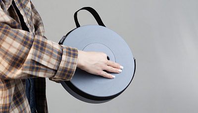 Телескопический стул "Tourist", серый с черным