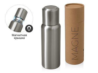 Вакуумный термос c магнитной крышкой Magne, 500 мл (Серебристый)